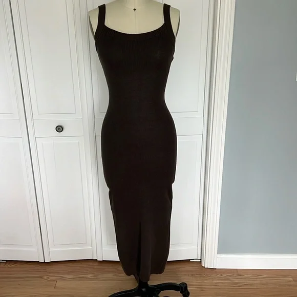 Sabo Skirt Chocolate Brown Knit Dress XXS Sabo Skirt Chocolate Brown Knit Dress XXS